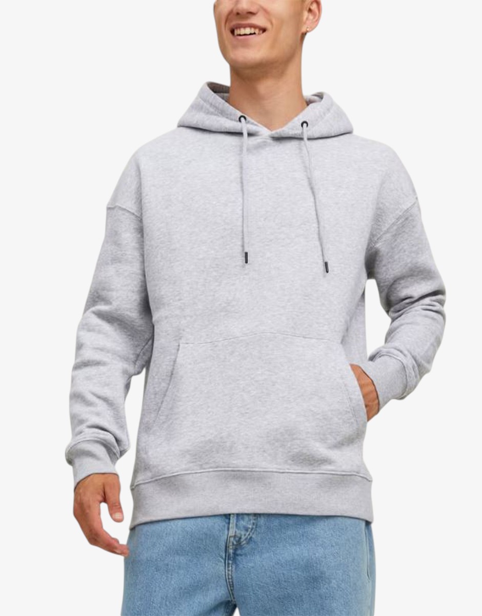 JACK&JONES Jjester Basic Sweat Hood Noos Light Grey Melange