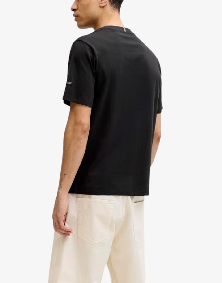 JACK&JONES Jorcatskills Square Branding Tee SSCN LN Black