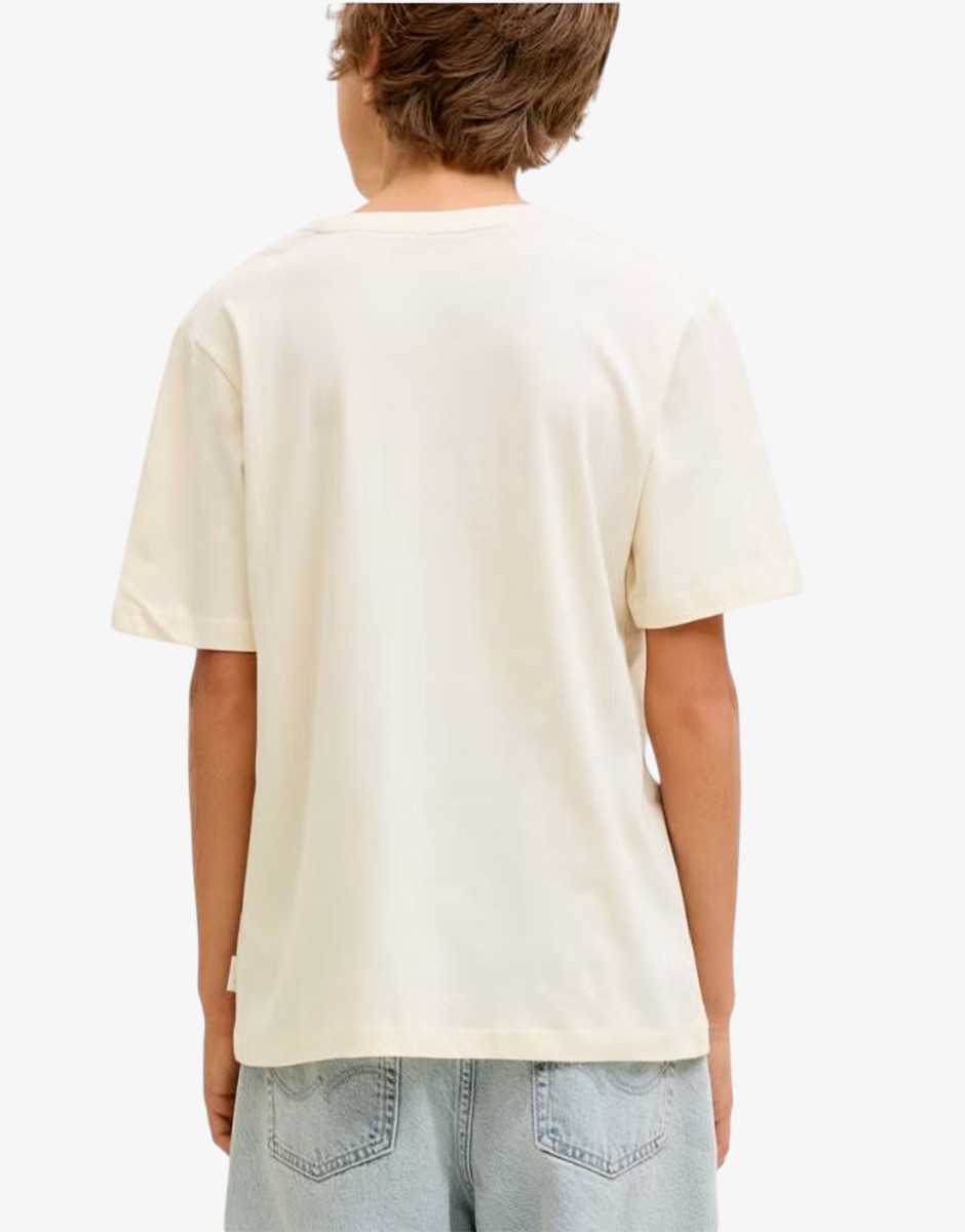JACK&JONES Jorinwood Block Brend Tee Ss Cn Noos Jnr White
