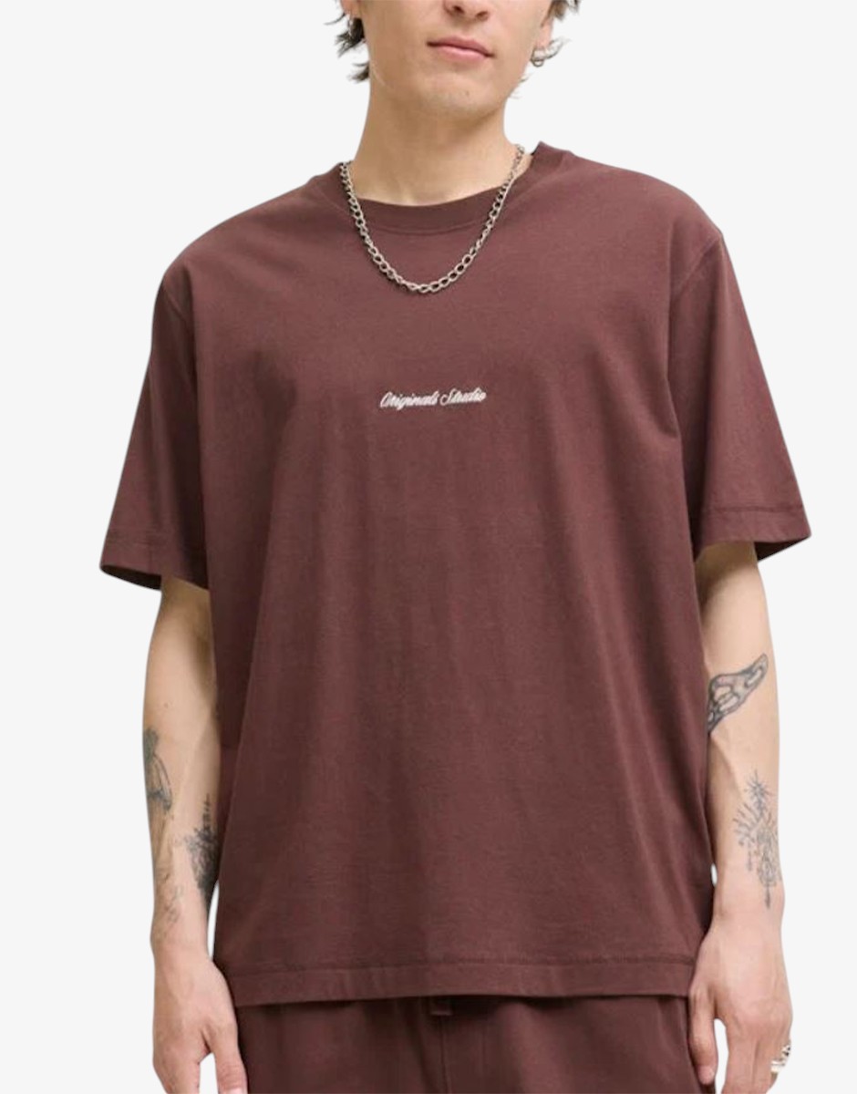 JACK&JONES Jornorrebro EMB Tee SS Crew Neck Noos Red