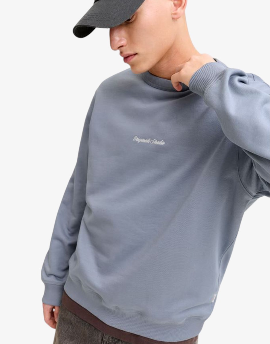 JACK&JONES Jornorrebro Emb Sweat Crew Noos Blue