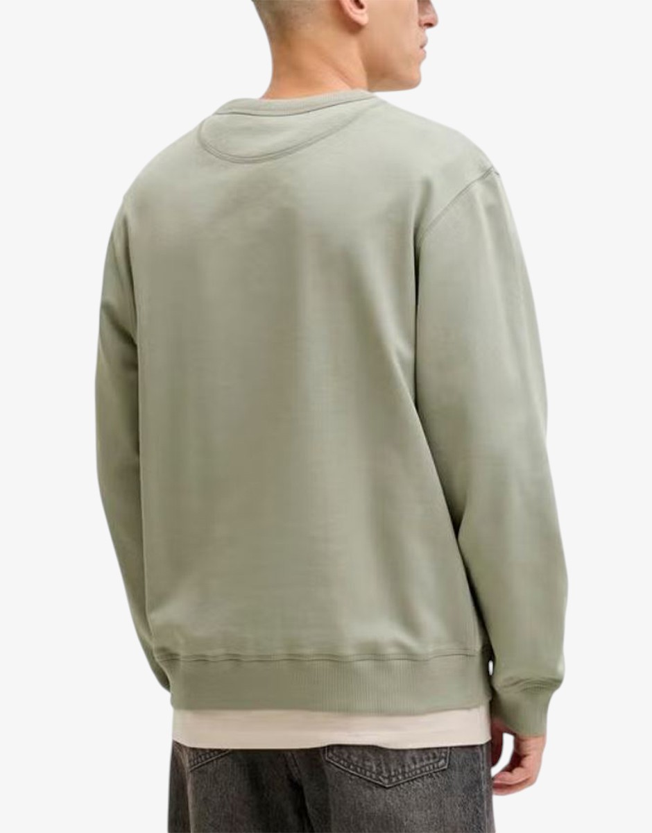 JACK&JONES Jornorrebro Emb Sweat Crew Noos Seagrass 