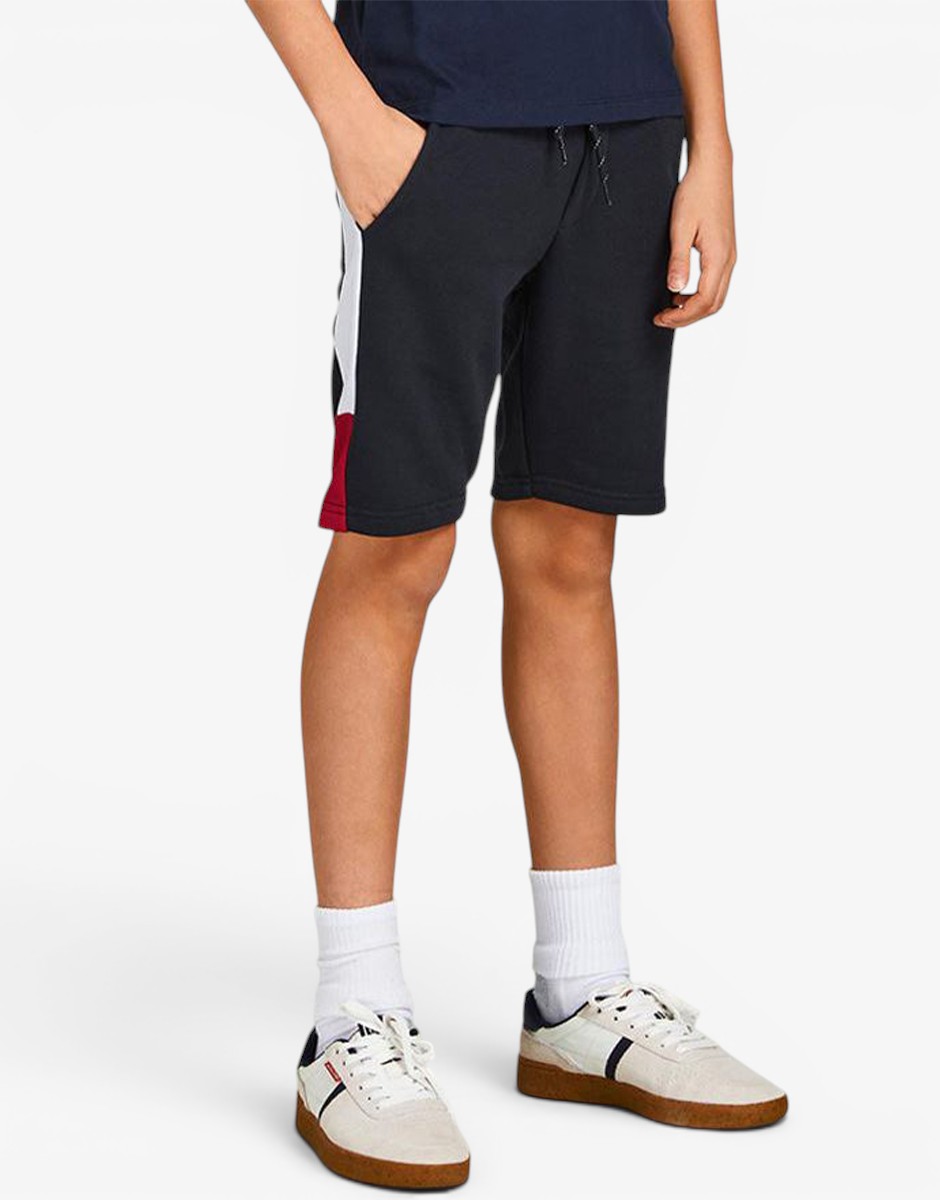 JACK&JONES Jpstlogo Blocking Sweat Shorts Vg Sn Jnr Navy
