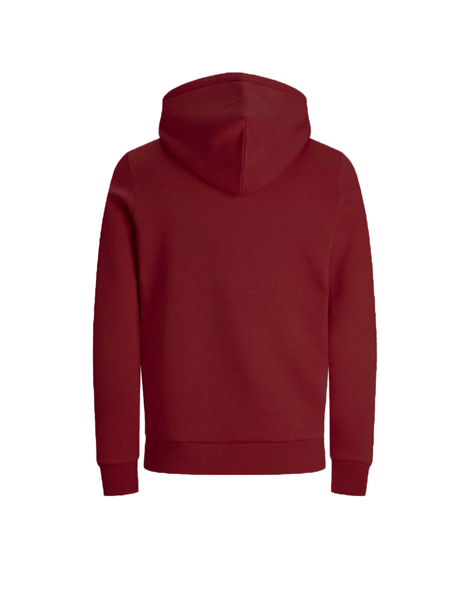 JACK&JONES Logo Drawstring Hoodie Red