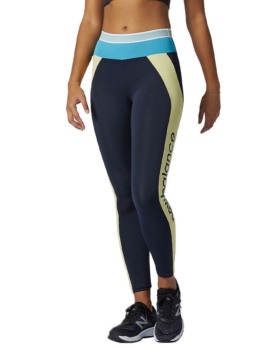 NEW BALANCE Achiever Remix High Rise 7/8 Leggings Multicolor
