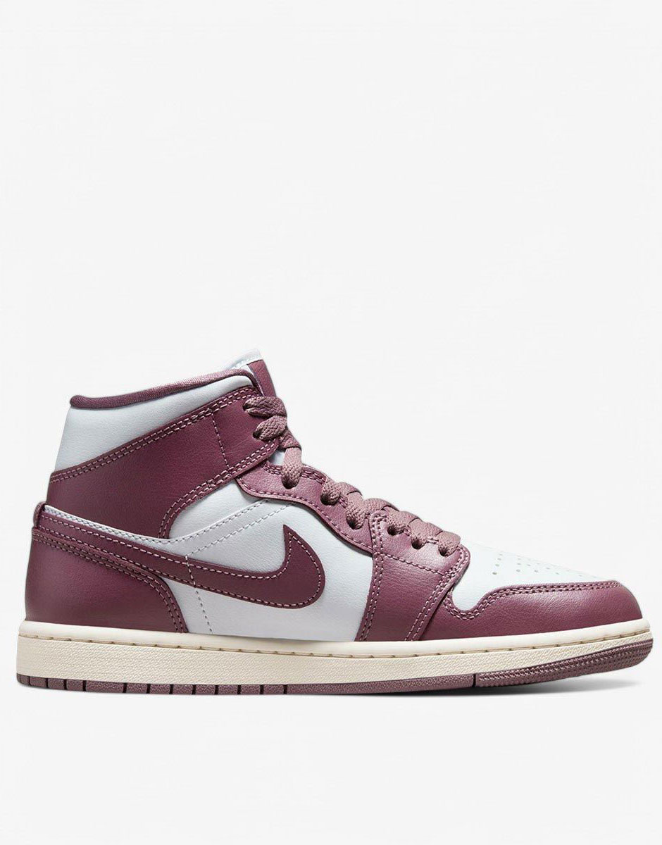 NIKE Air Jordan 1 Mid Shoes Mauve/White