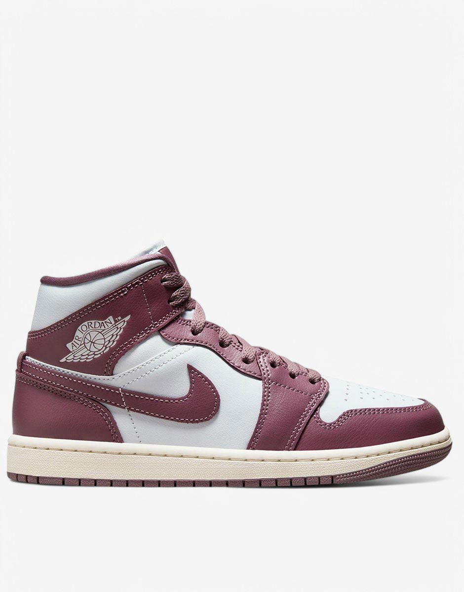 NIKE Air Jordan 1 Mid Shoes Mauve/White