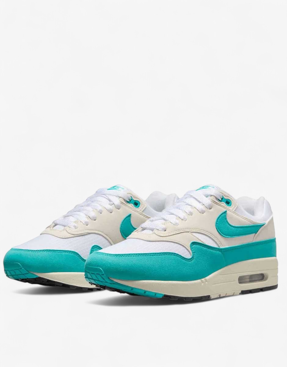 NIKE Air Max 1 Shoes White/Blue