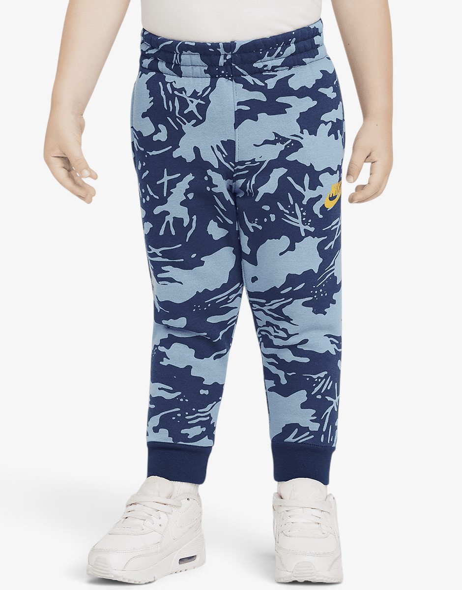 NIKE Club Camo Fleece Pants Blue