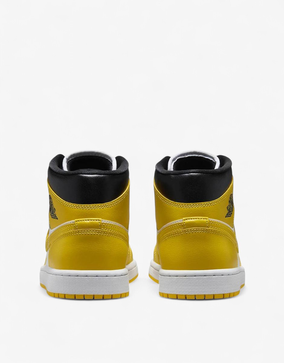 NIKE Jordan 1 Mid Shoes White/Yellow