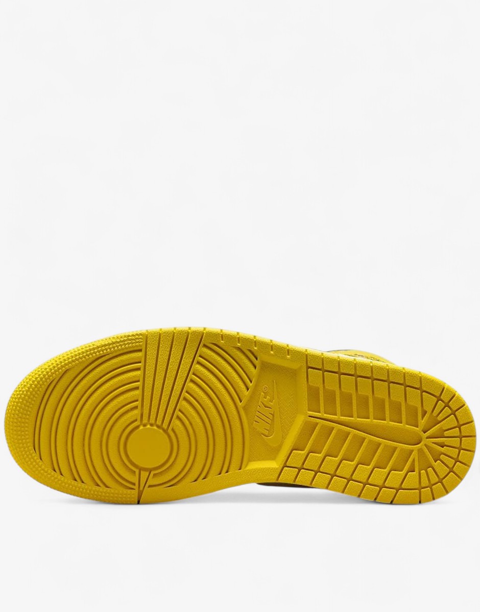 NIKE Jordan 1 Mid Shoes White/Yellow