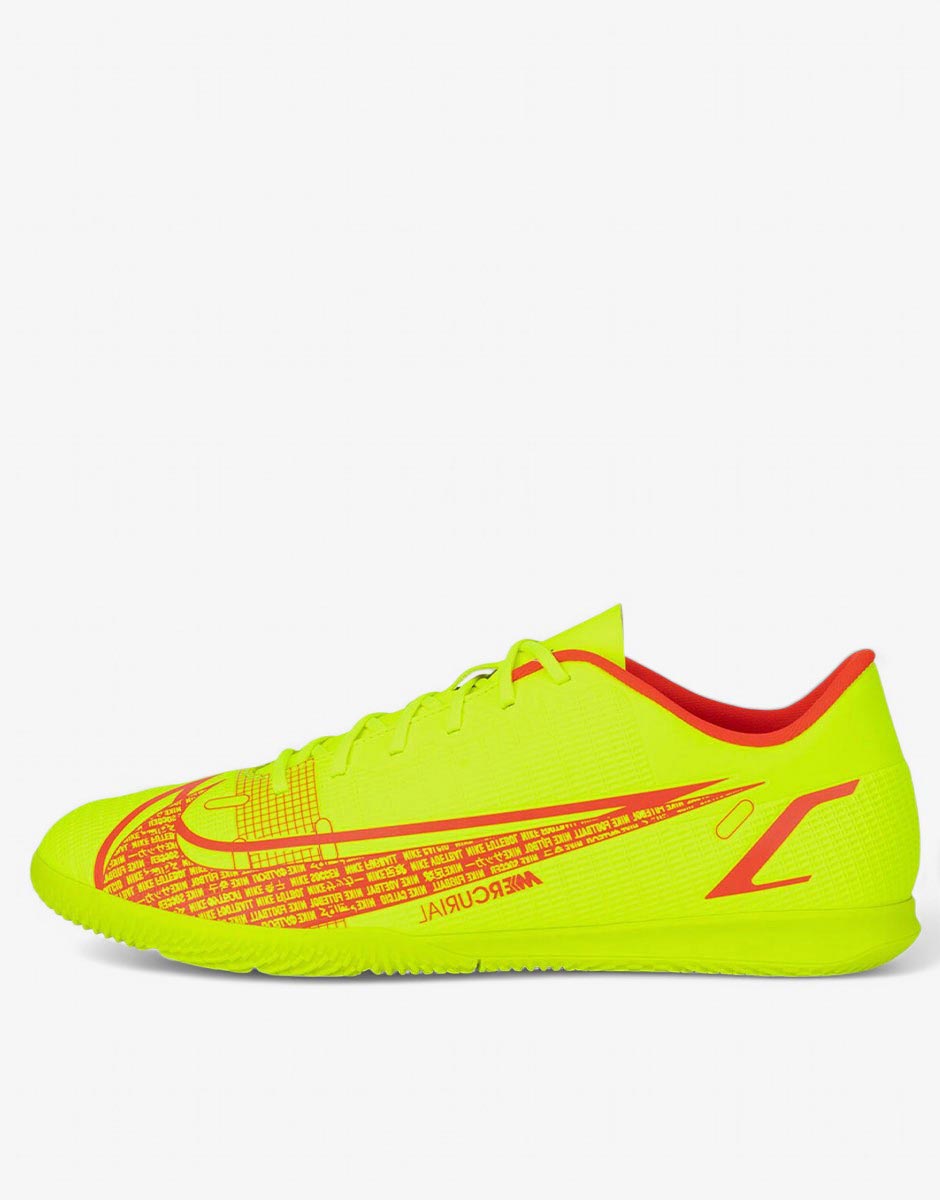 NIKE Mercurial Vapor 14 Club Indoor Football Shoes Volt/Bright Crimson