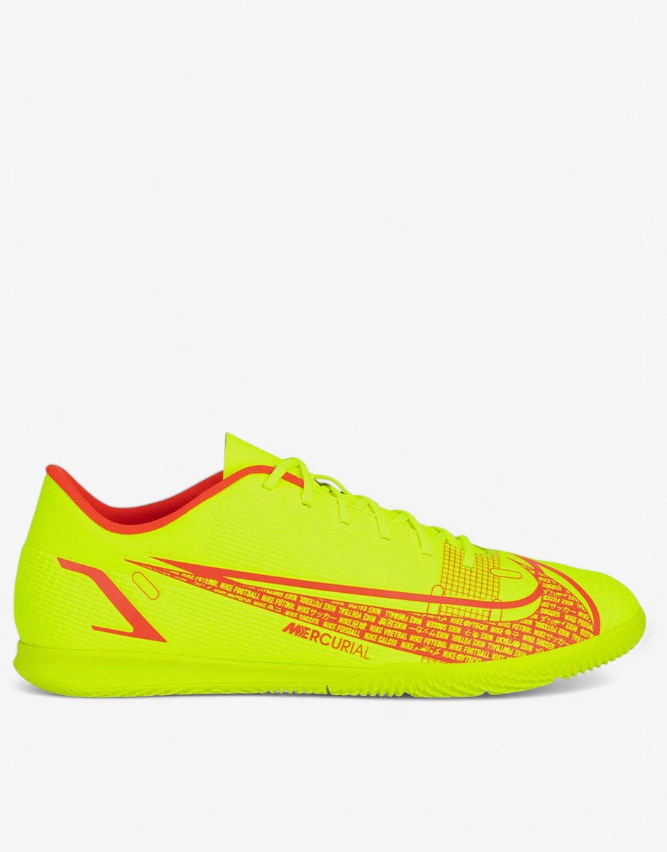 NIKE Mercurial Vapor 14 Club Indoor Football Shoes Volt/Bright Crimson