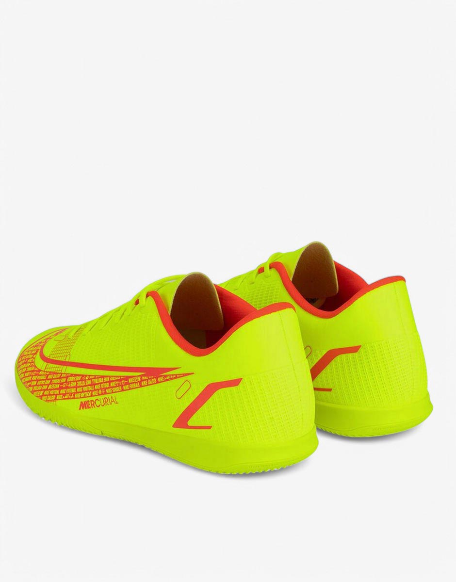 NIKE Mercurial Vapor 14 Club Indoor Football Shoes Volt/Bright Crimson