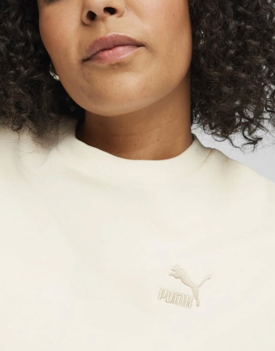 PUMA Berrer Classics Relaxed Crew Tee Ecru