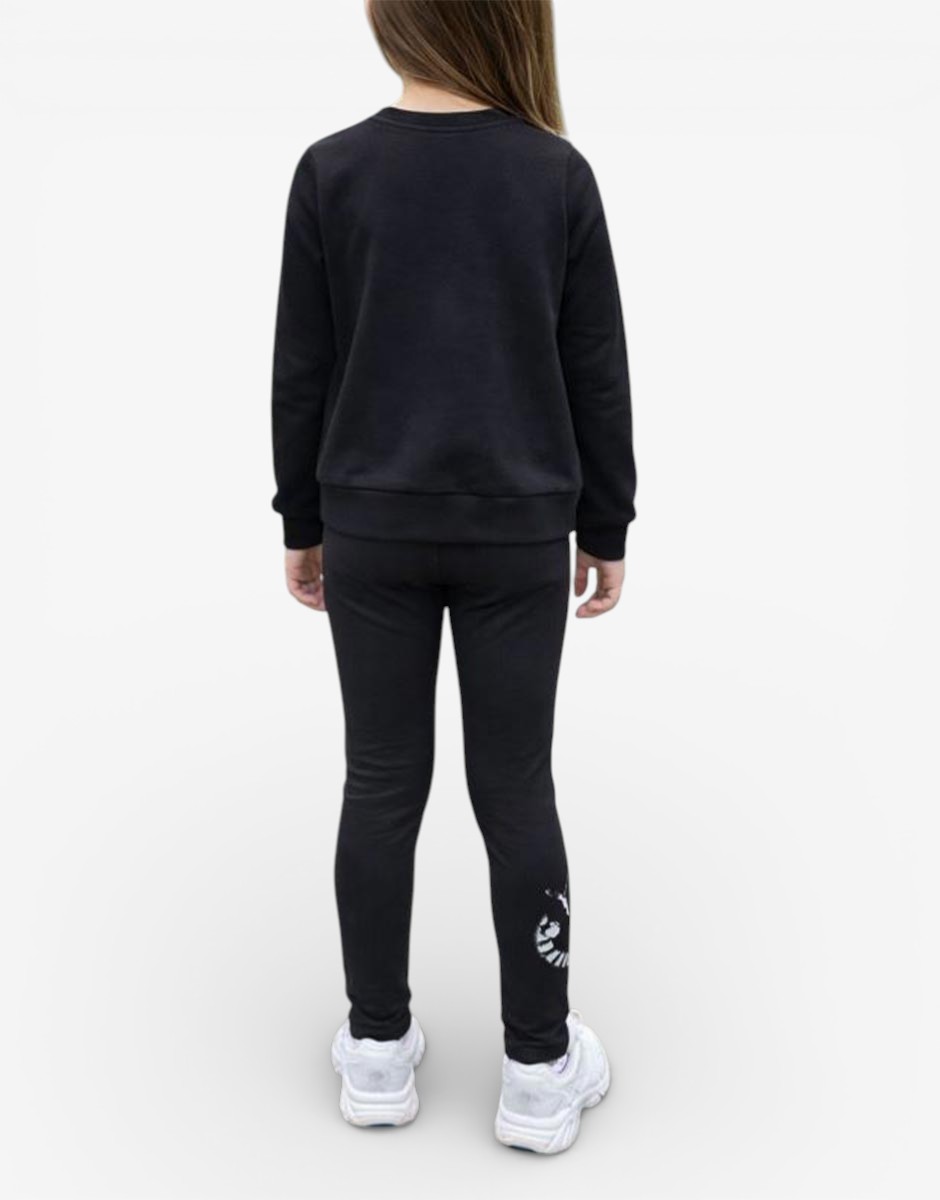 PUMA Class Act Crew And Leggings Fleece Set Black
