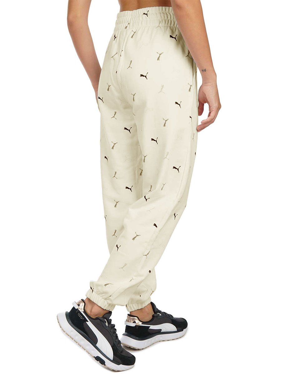 PUMA Classics Graphic All Over Printed Pants Beige
