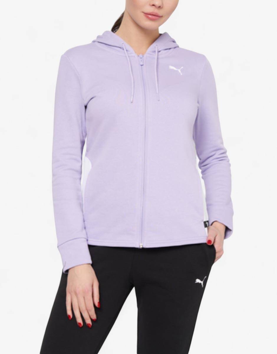 PUMA Classics Hooded Tracksuit Purple/Black