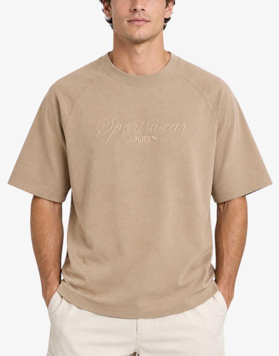 PUMA Classics Oversized Tee Beige
