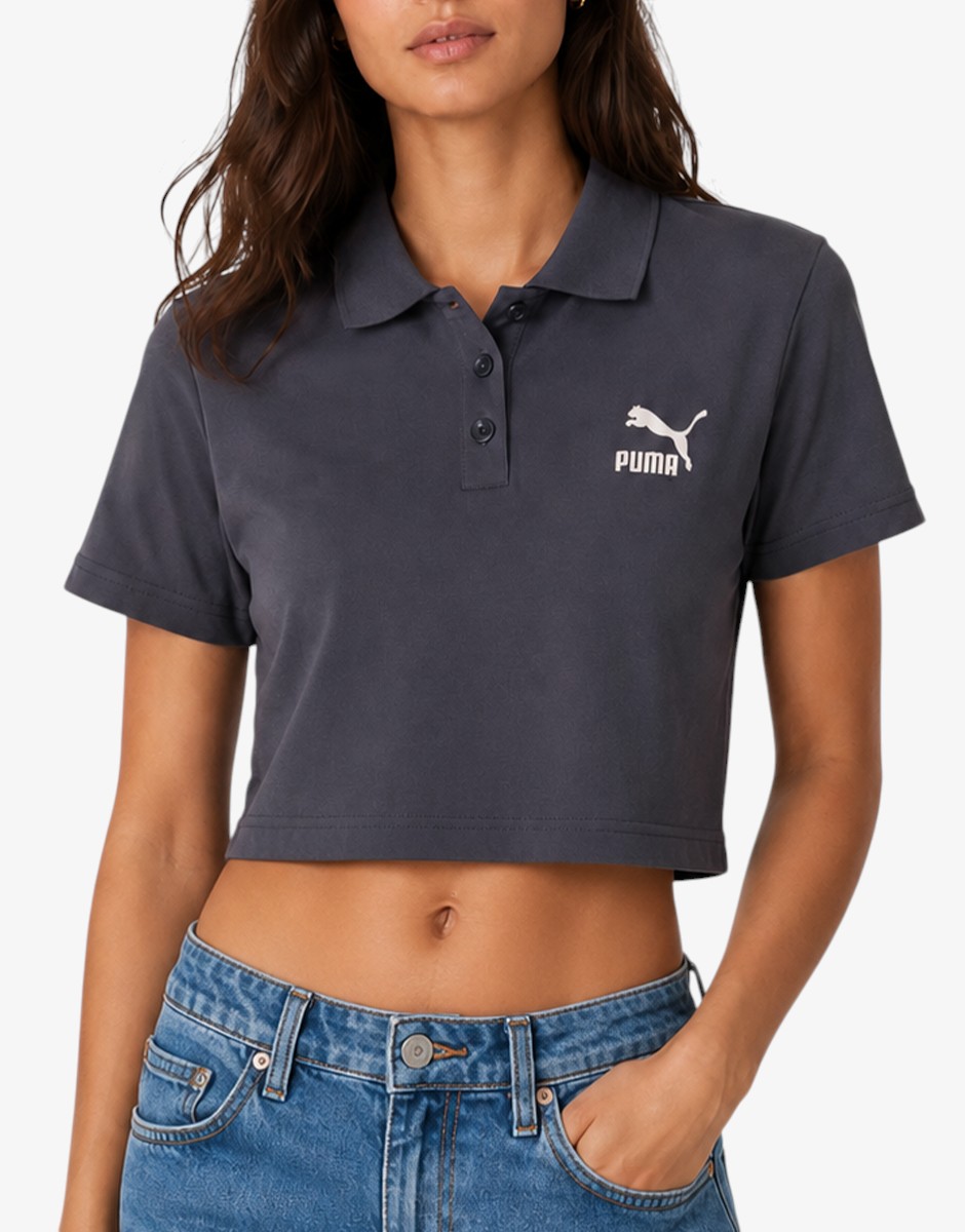 PUMA Classics Polo Baby Tee Navy