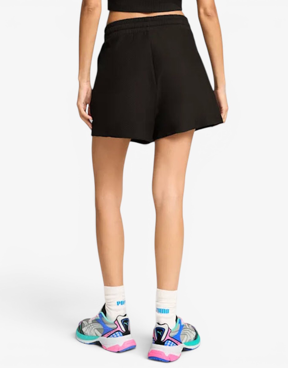 PUMA Classics Ribbed A-Line Shorts Black