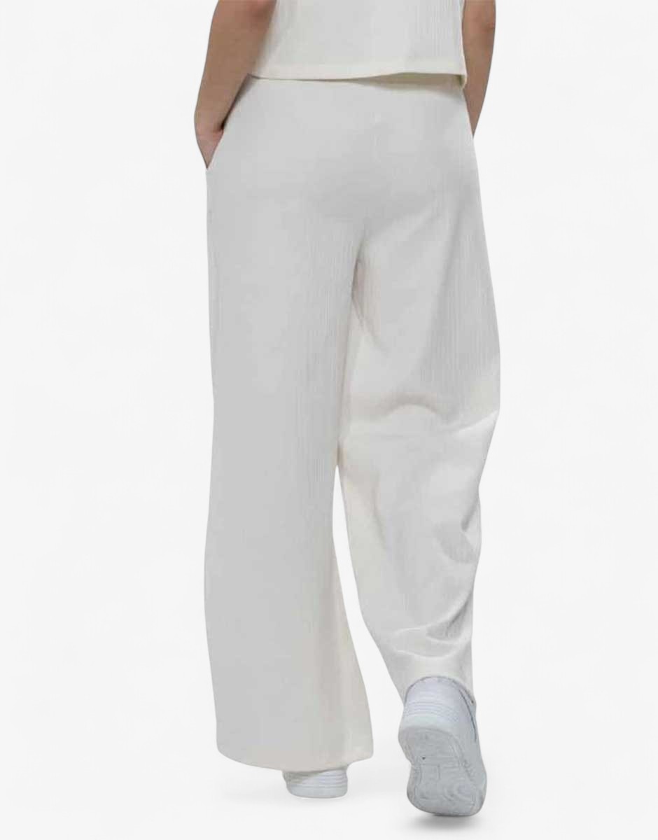 PUMA Classics Ribbed Relaxed Pants Ecru