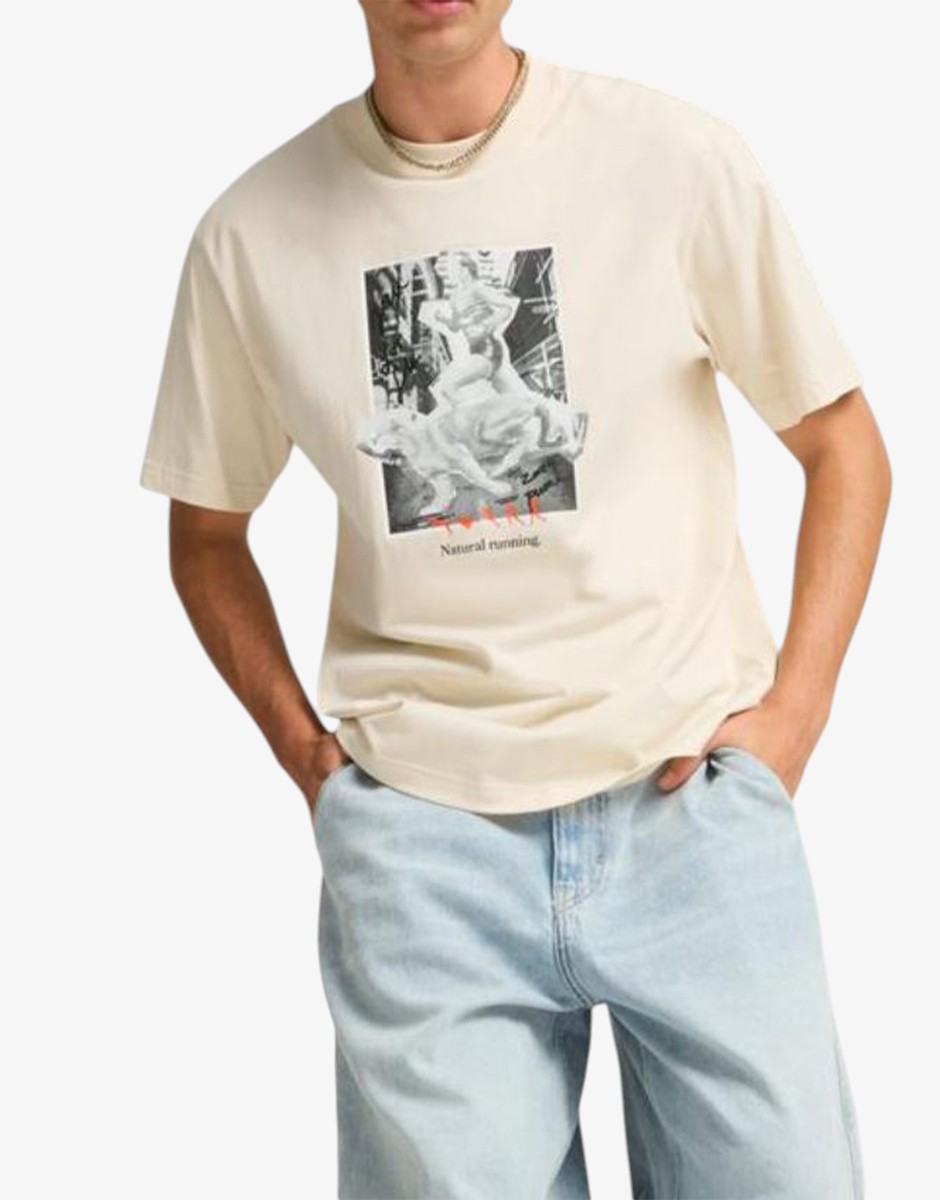 PUMA Club De Course Graphic Tee Beige