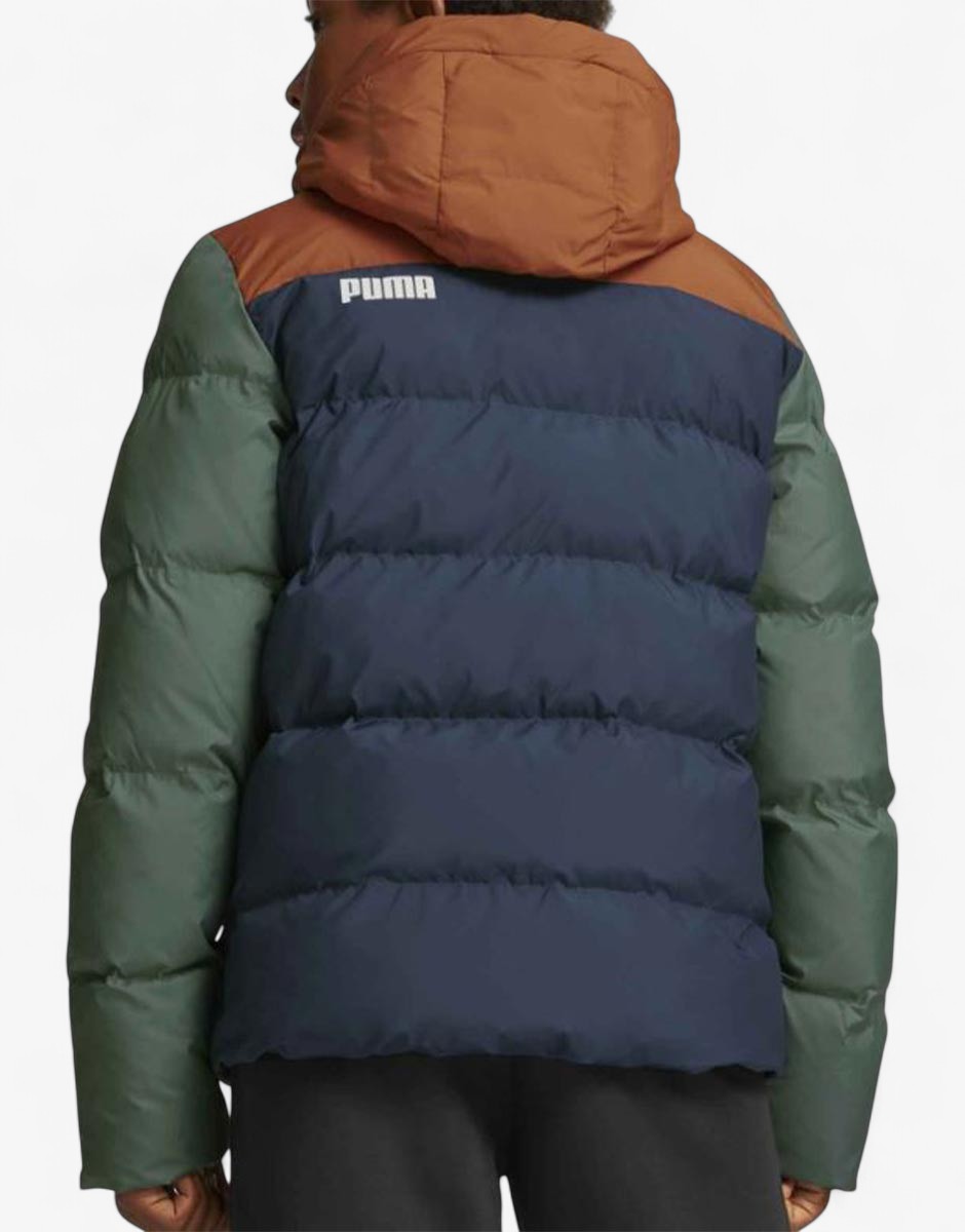 PUMA Colorblock Hooded Jacket Blue/Green 