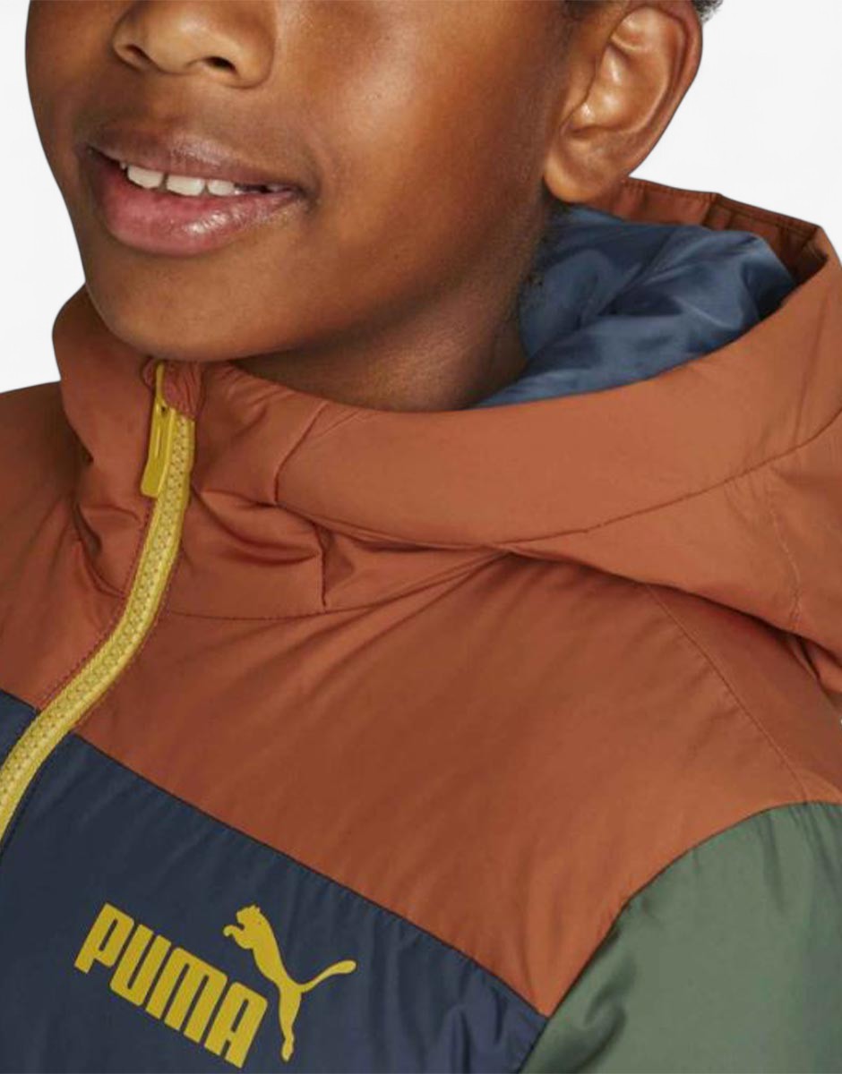 PUMA Colorblock Hooded Jacket Blue/Green 
