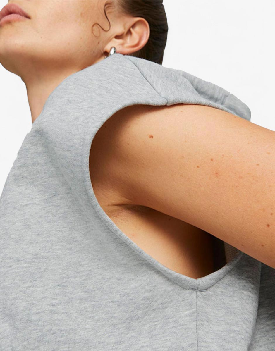 PUMA Dare To Hooded Cropped Top Grey