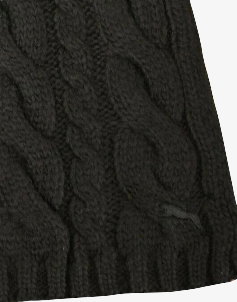 PUMA Dave Cable Knit Scarf Black