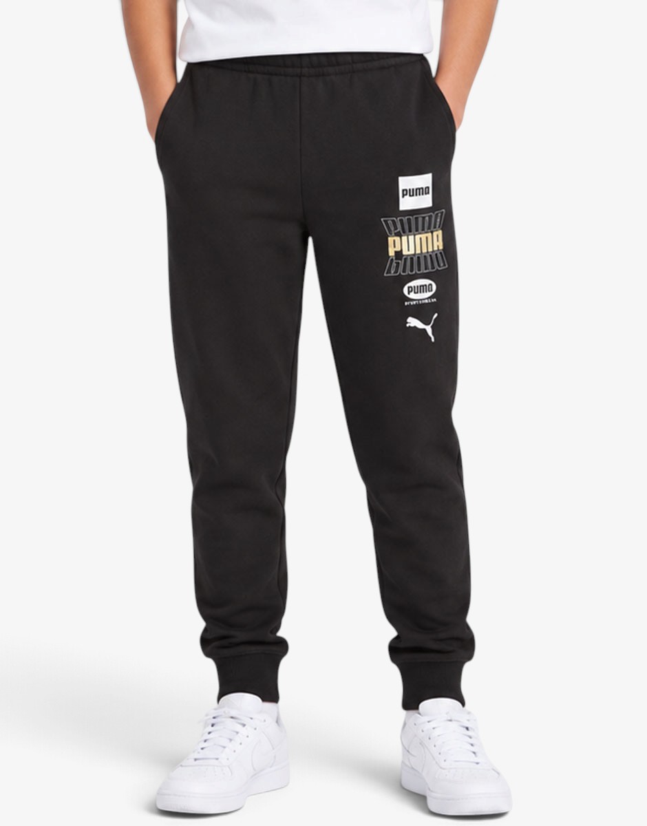 PUMA ESS Logo Lab Holiday Sweatpants Black