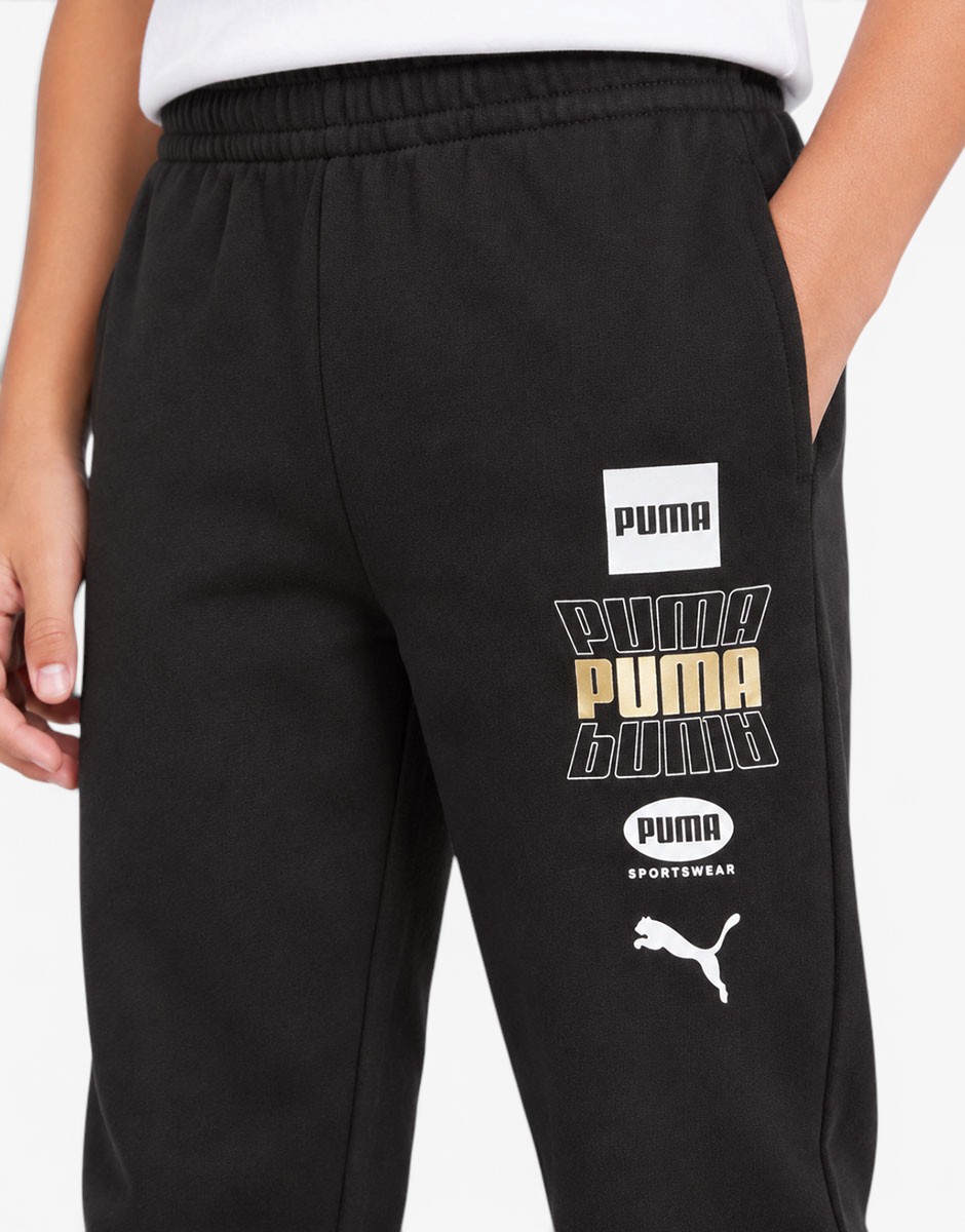 PUMA ESS Logo Lab Holiday Sweatpants Black