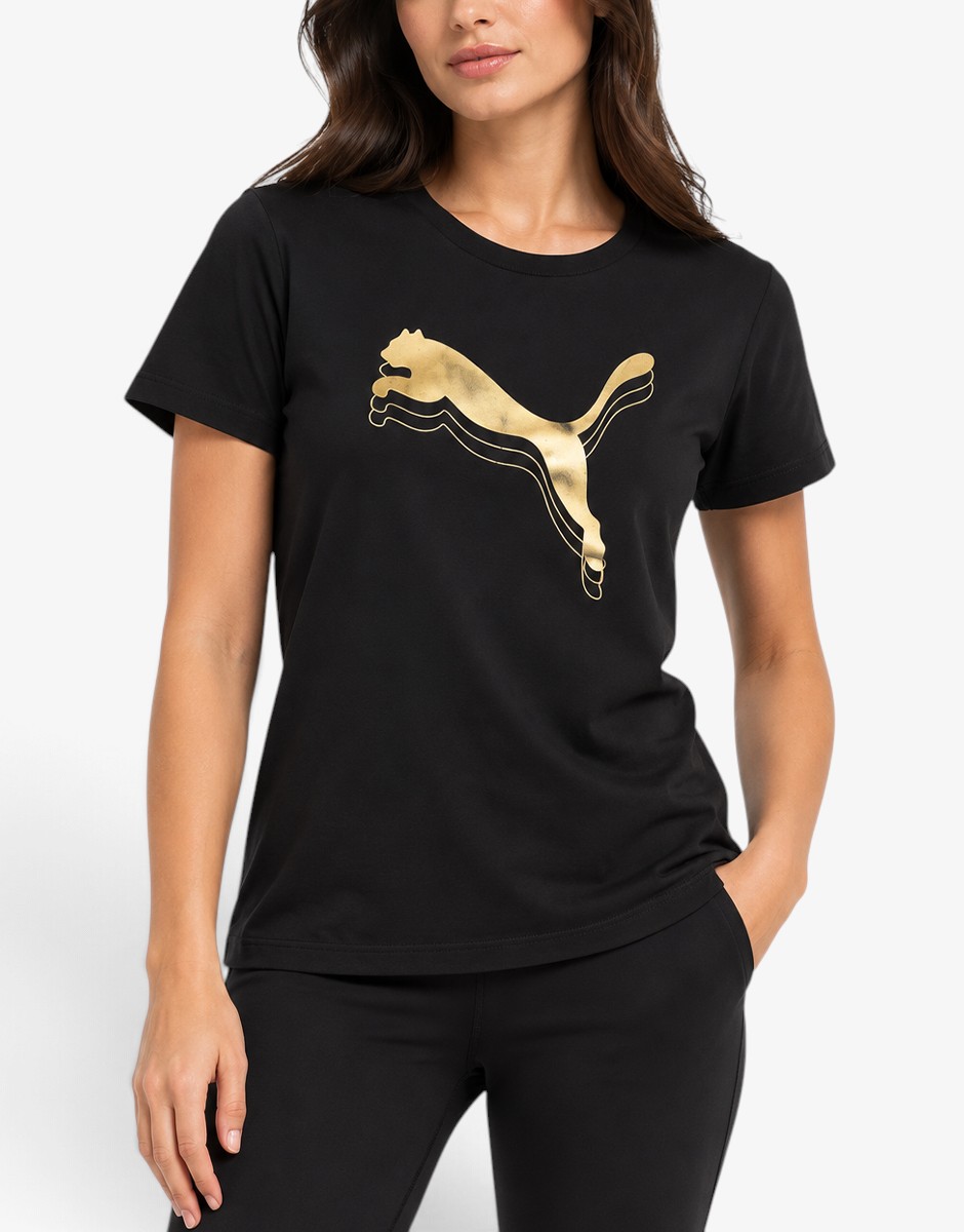 PUMA Ess Metallic Tee Black