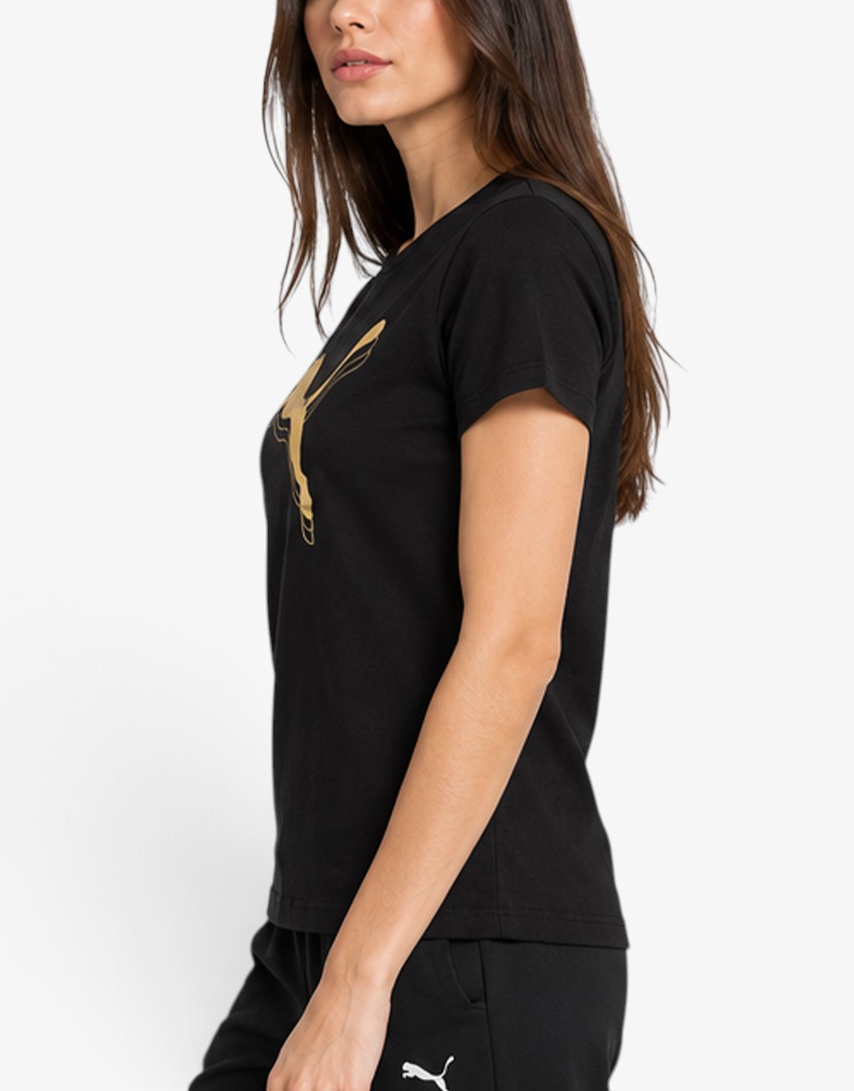 PUMA Ess Metallic Tee Black