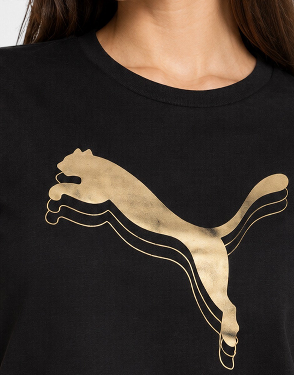 PUMA Ess Metallic Tee Black