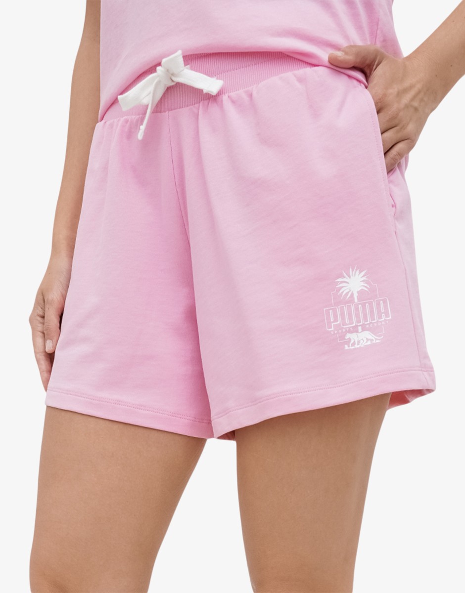 PUMA Ess Palm Resort Shorts 5 TR Pink