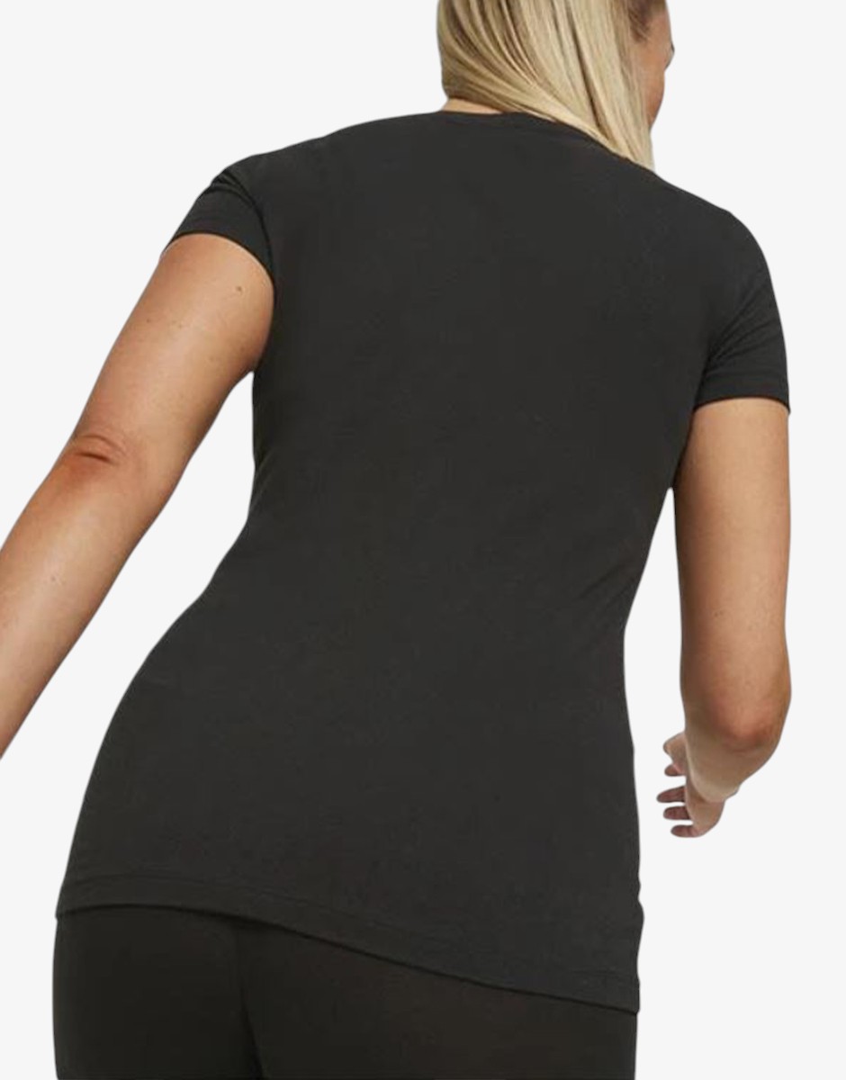 PUMA Ess Slim Logo Tee Black / White