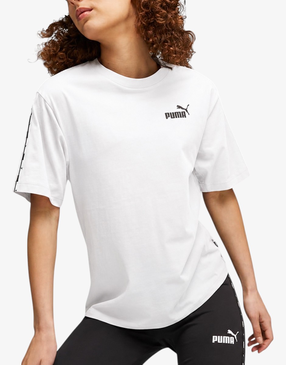 PUMA Ess Tape Tee White
