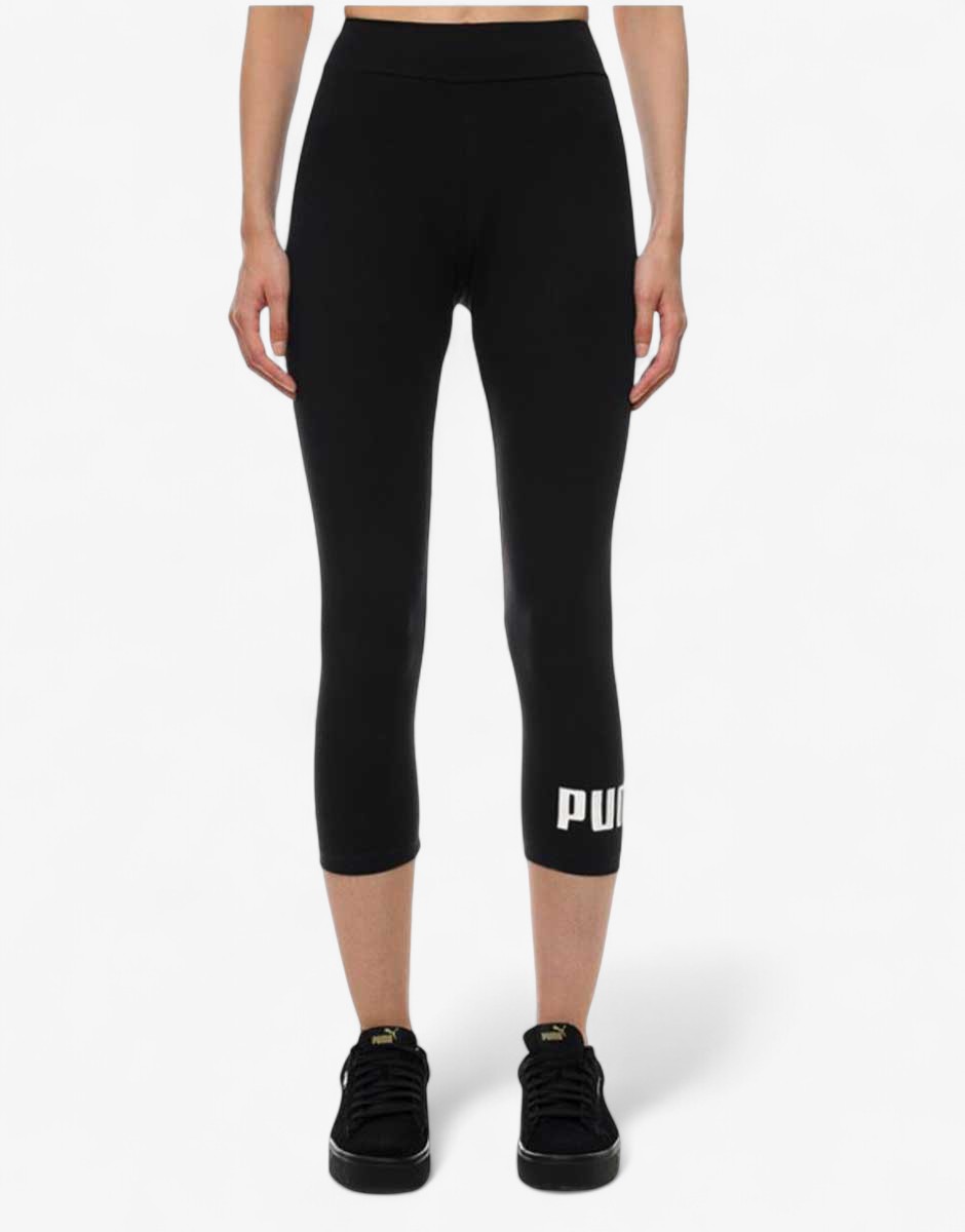 PUMA Essentials 3/4 Logo Leggings Black