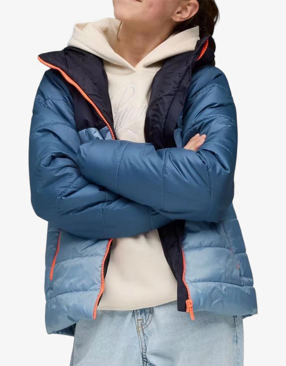 PUMA Essentials Hooded Padded Jacket Blue