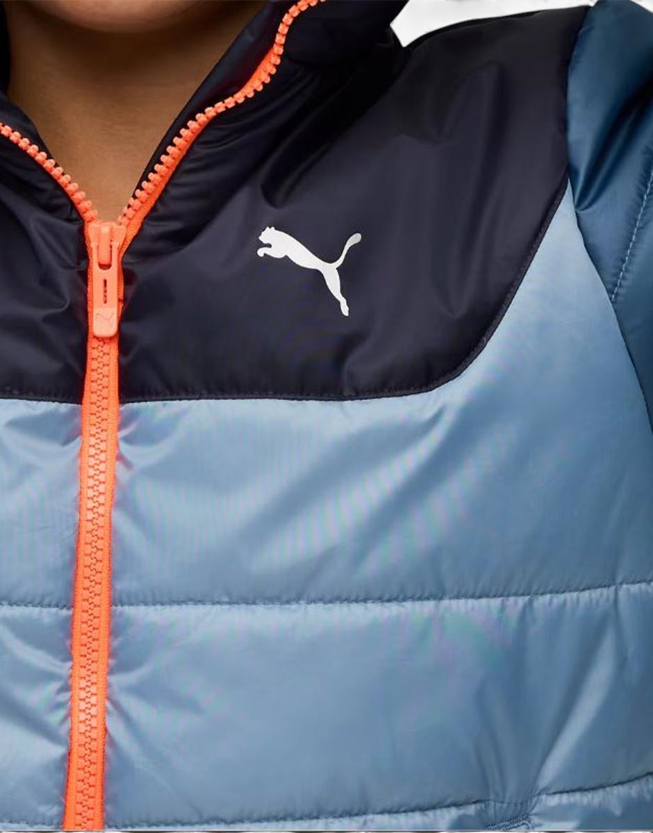 PUMA Essentials Hooded Padded Jacket Blue