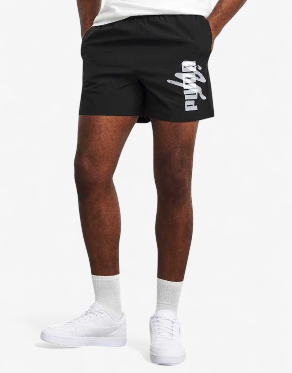 PUMA Essentials Logo Lab Shorts Black