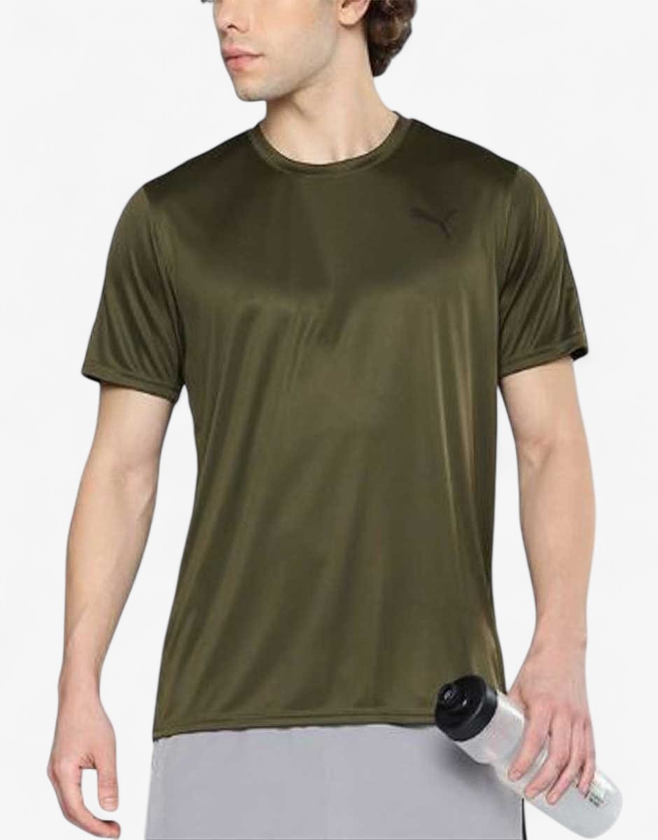 PUMA Essentials Taped Tee Dark Olive
