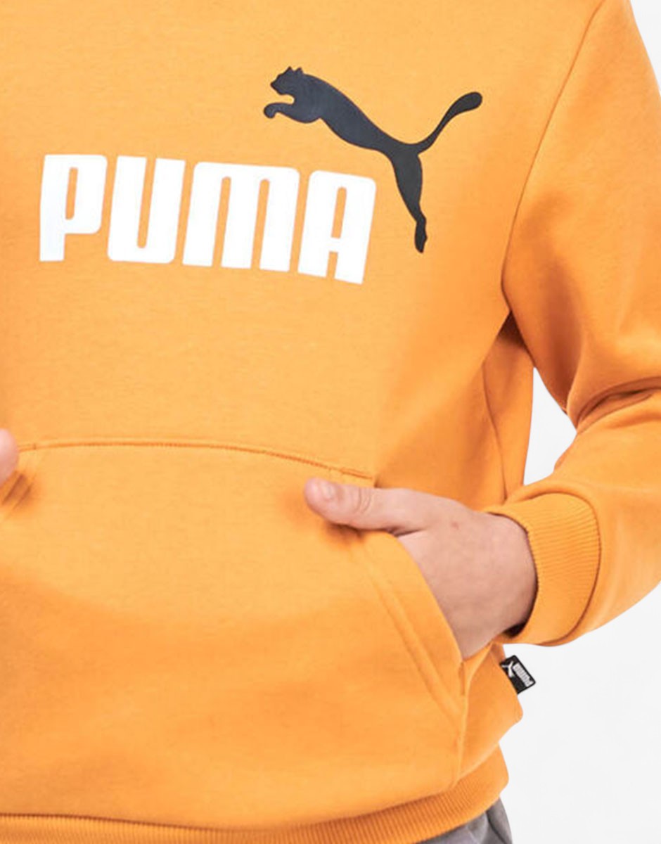 PUMA Essentials+ 2 Color Big Logo Hoodie Orange