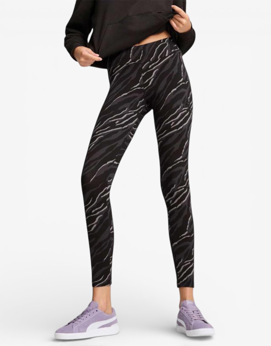 PUMA Essentials  Animal All Over Print Leggings Black