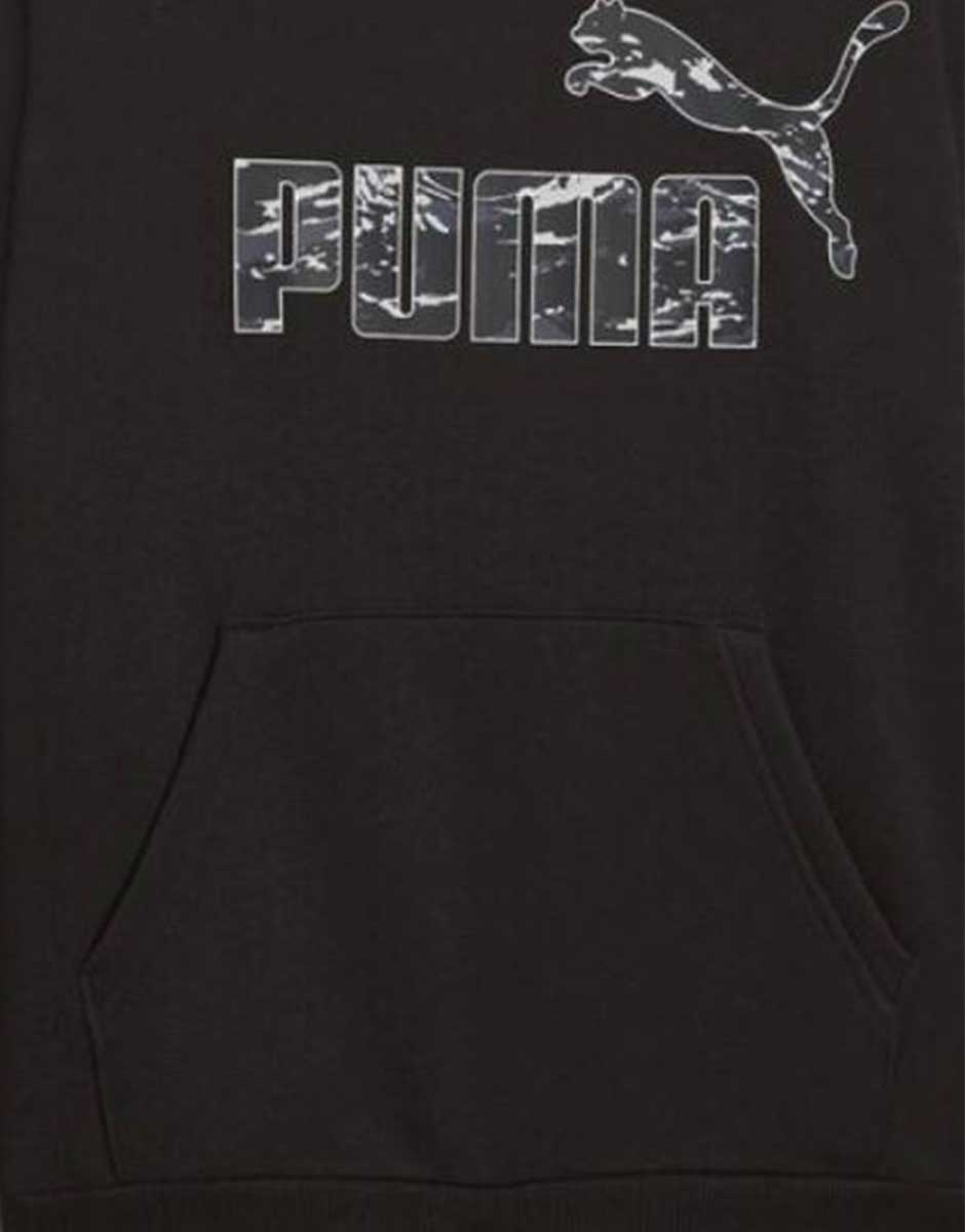 PUMA Essentials+ Camo Fleece Hoodie Black