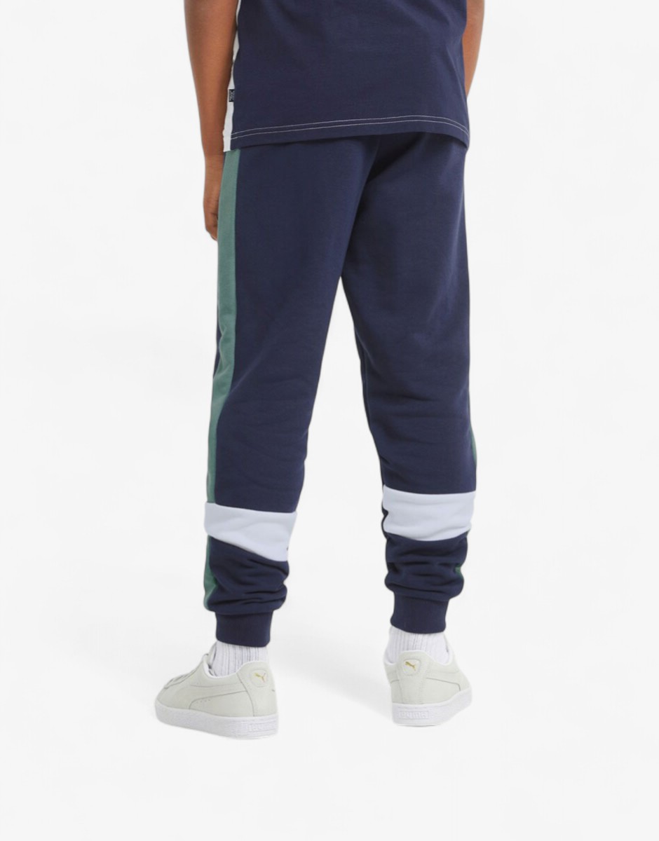 PUMA Essentials+ Colorblock Pants Navy