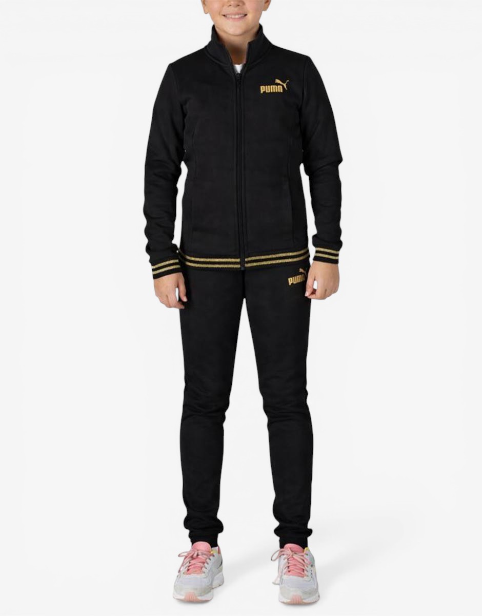 PUMA Essentials  Glitter Full-Zip Tracksuit Black