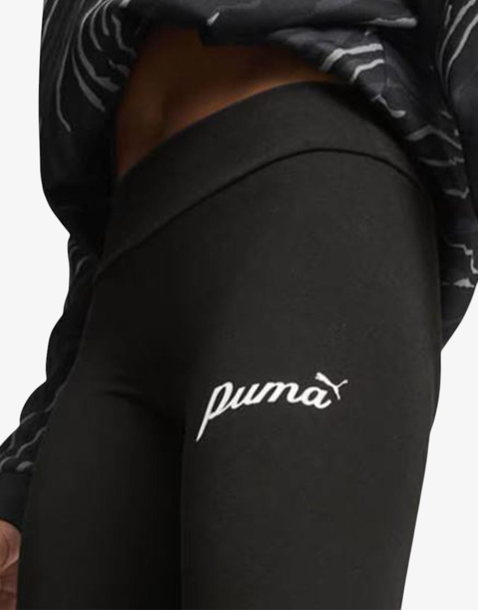 PUMA Essentials+ Script Leggings Black